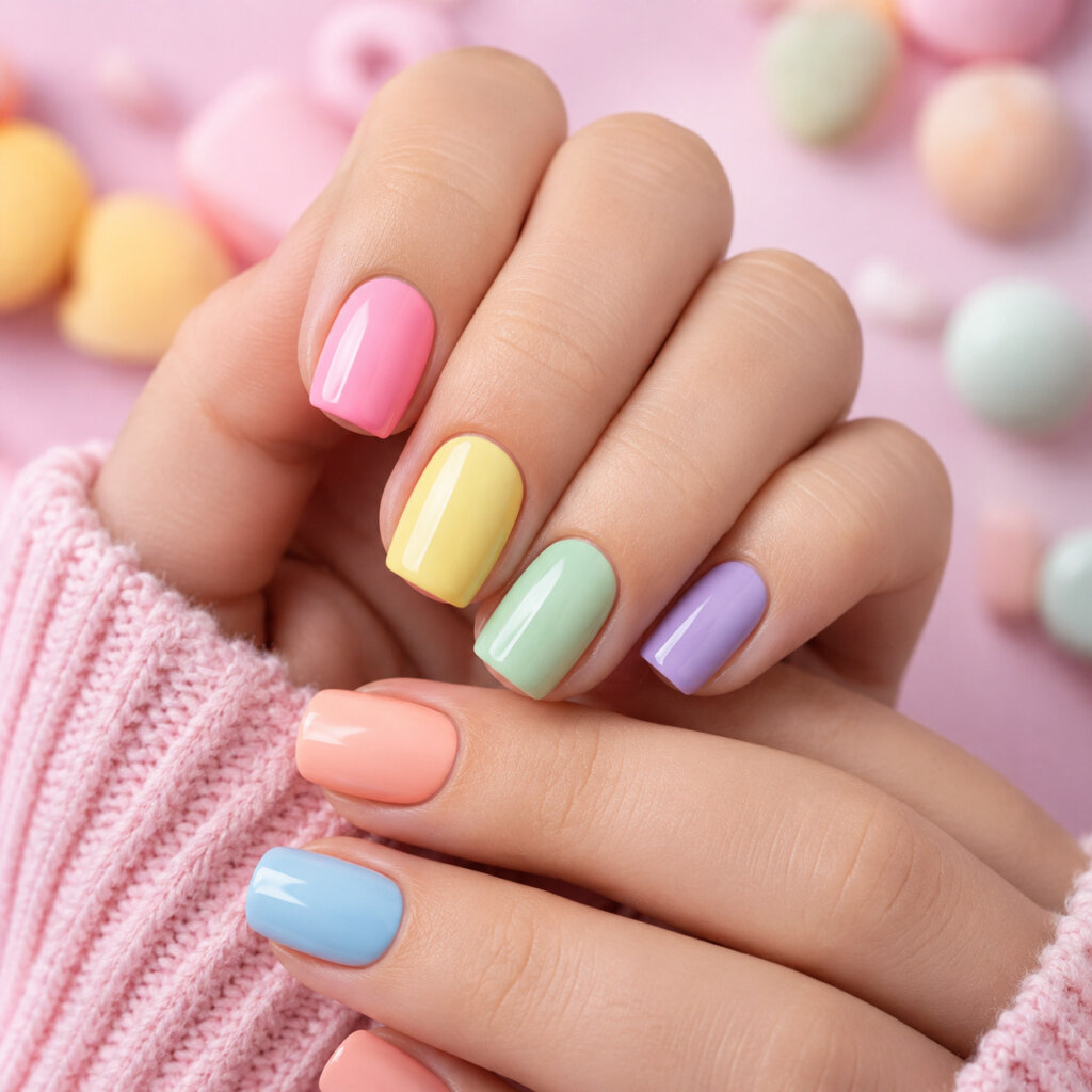 Candy-Colored Nails