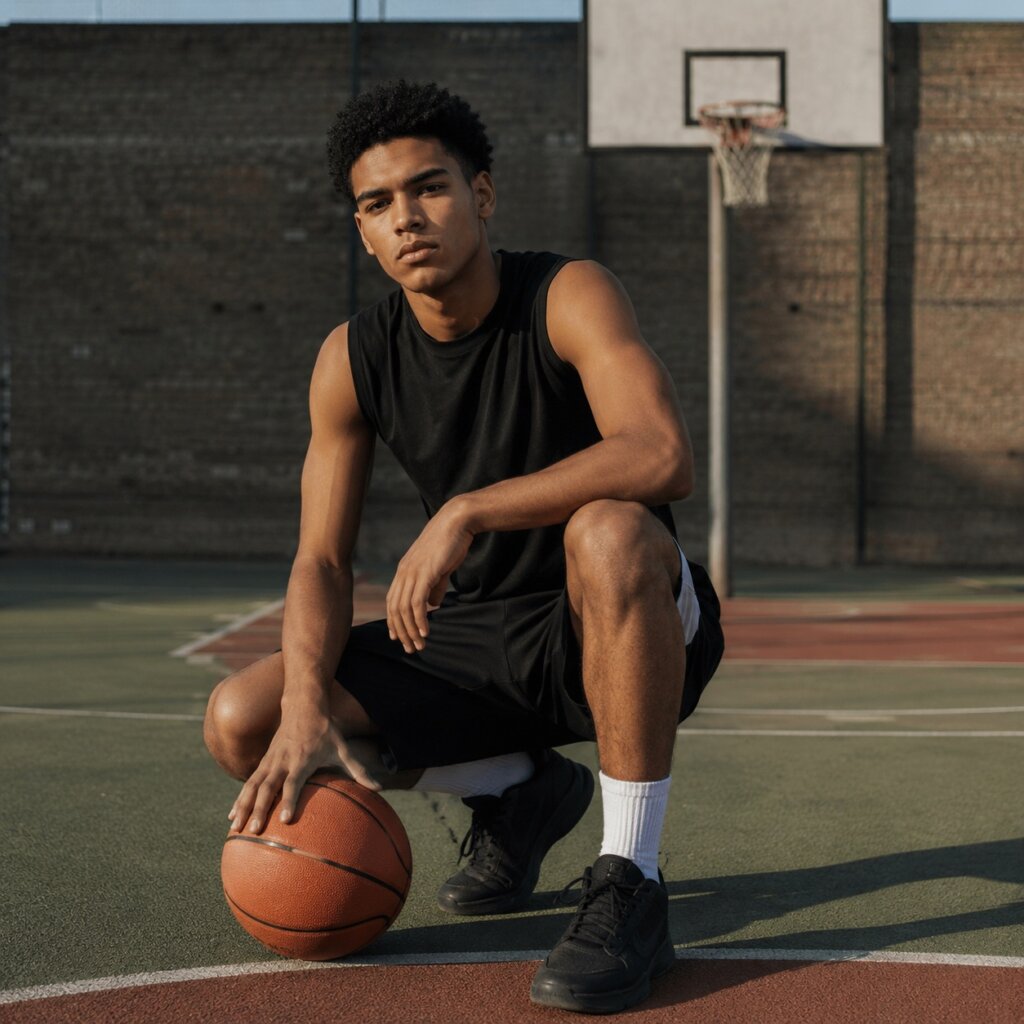 Classic Basketball Court Photoshoot