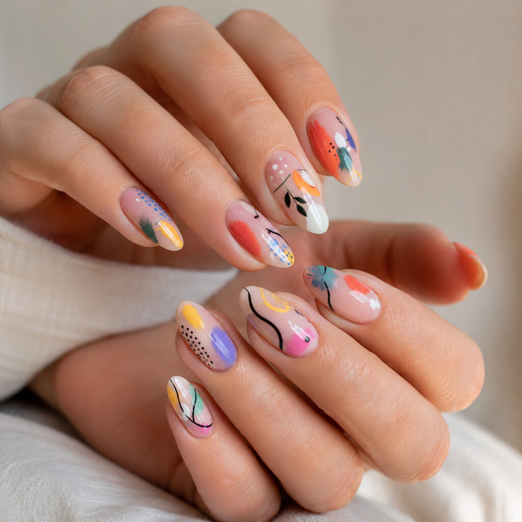 Colorful Abstract Nails