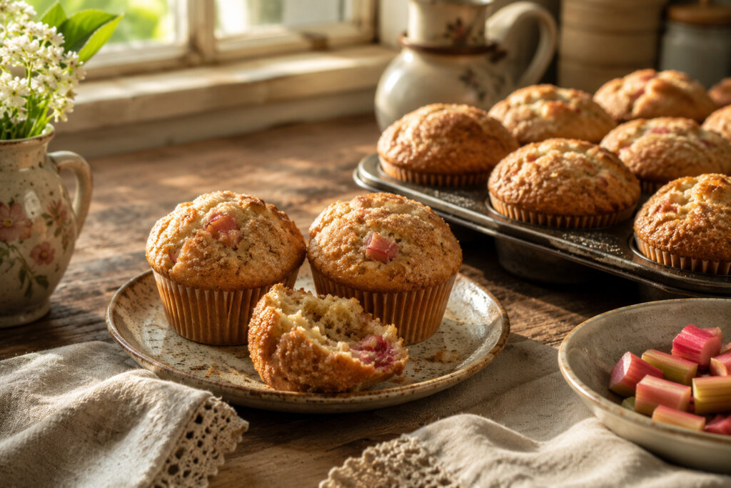 cozy kitchen muffin scene
