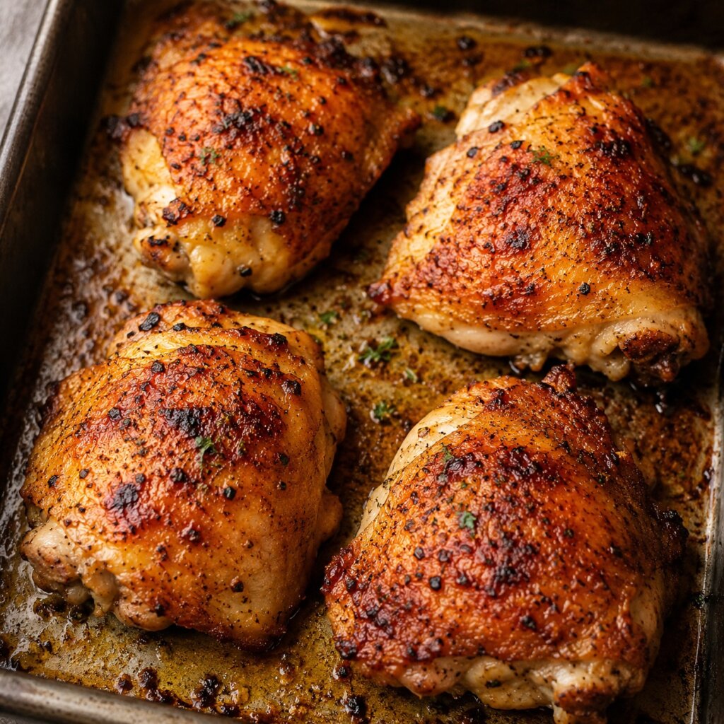 Crispy Chicken Thighs in the Oven