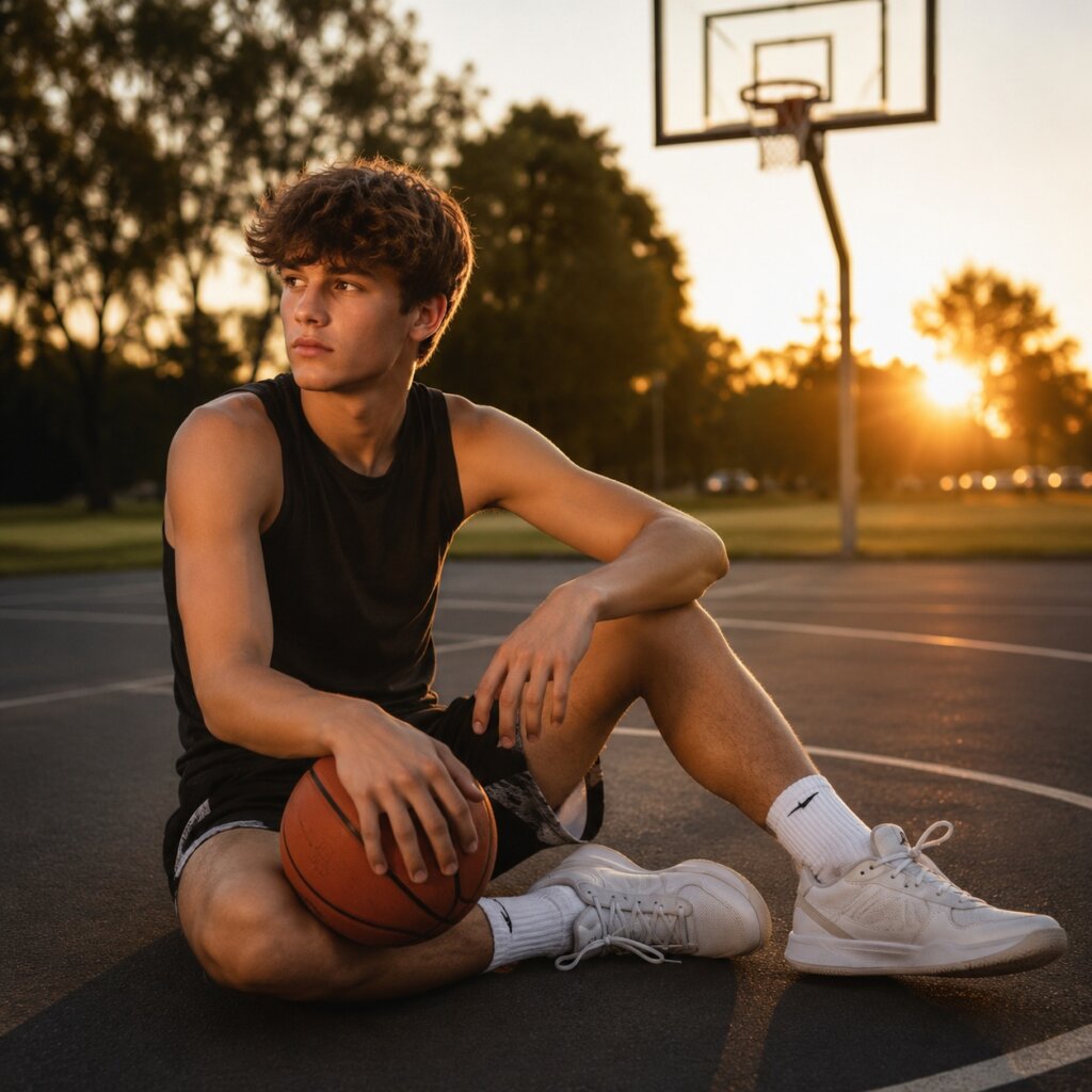 Golden Hour Basketball Photoshoot