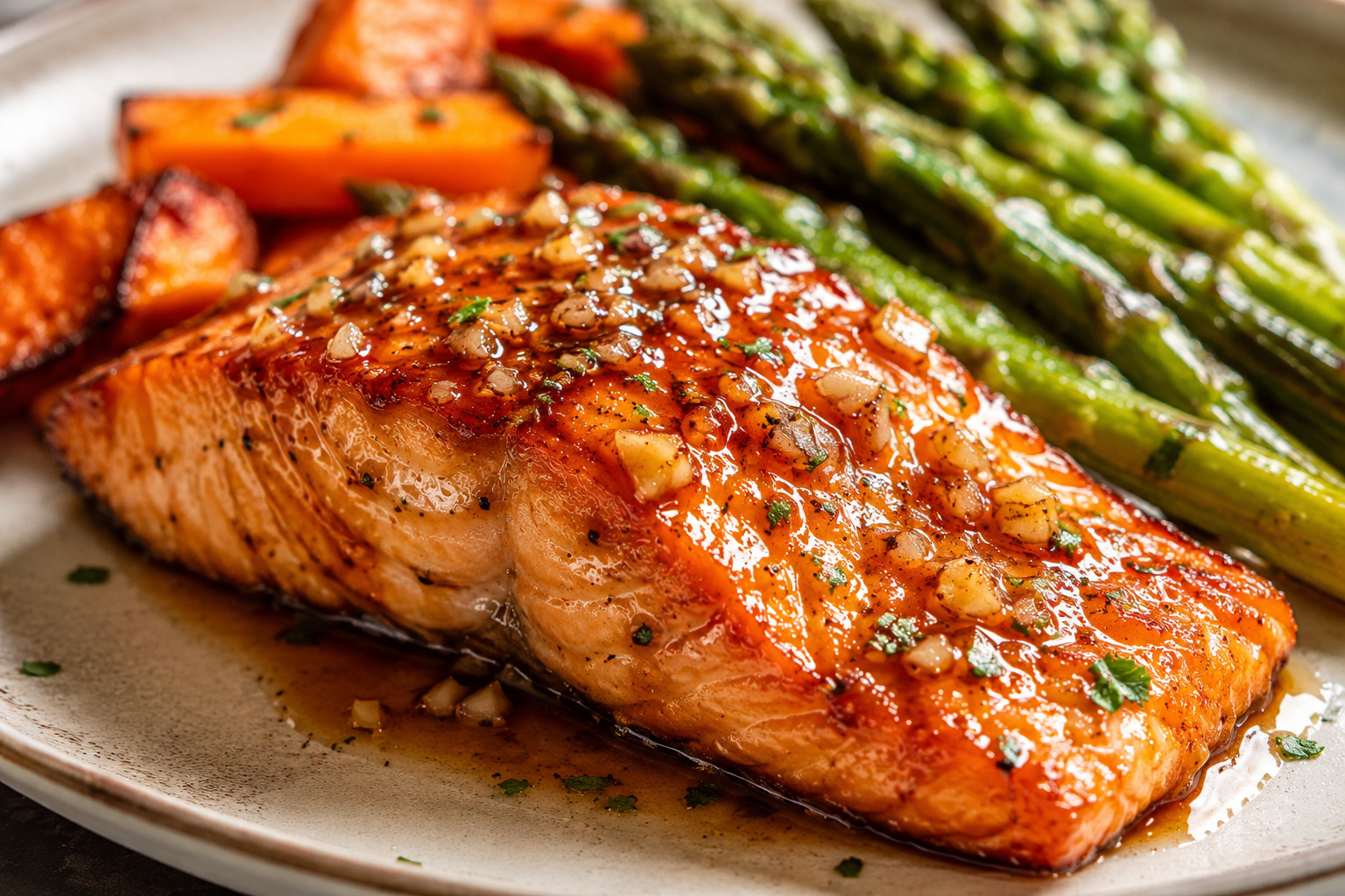 Honey Garlic Glazed Salmon