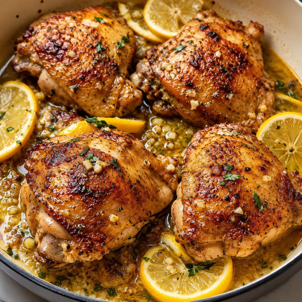 Lemon Garlic Chicken Thighs