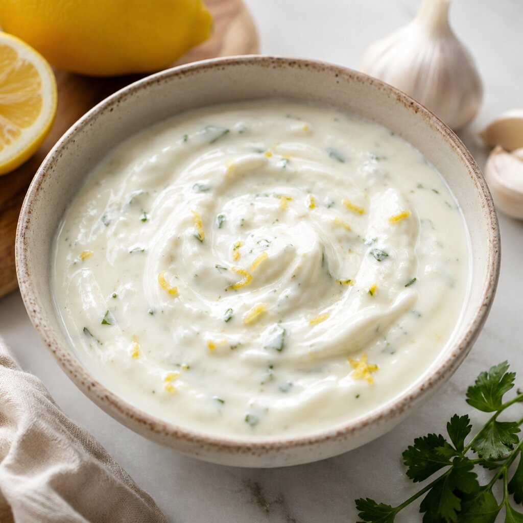 Lemon Garlic Yogurt Sauce
