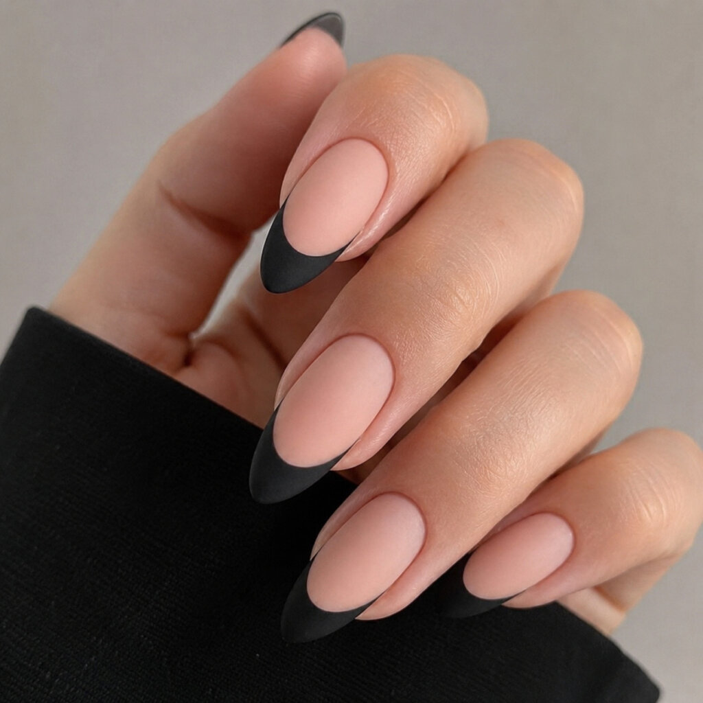 Matte French Tip Nails