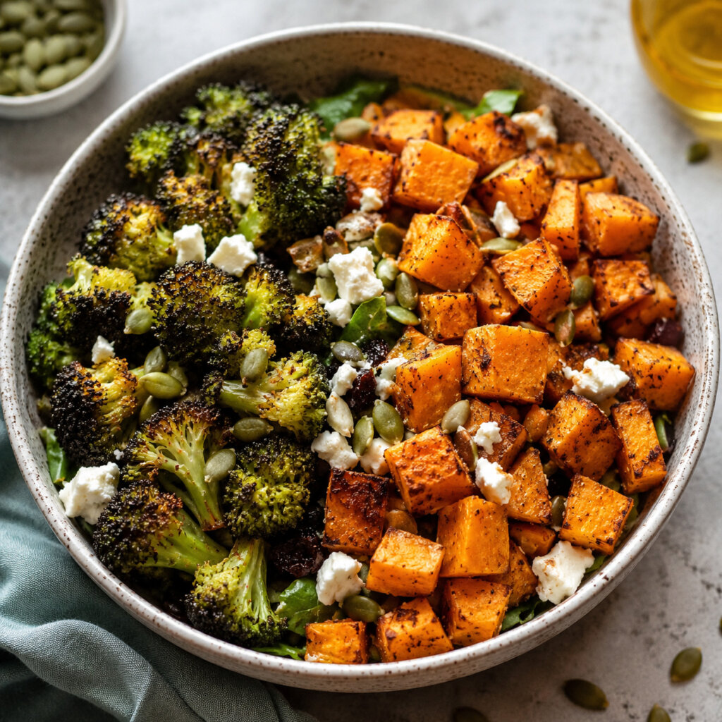 Roasted Broccoli and Sweet Potato Bowl