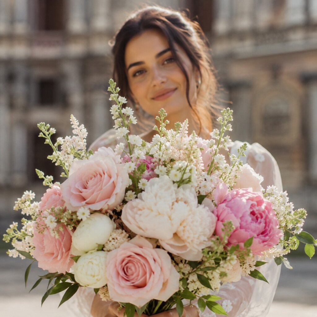 Use the Bouquet as a Foreground Detail
