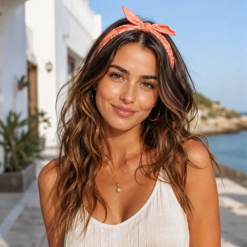 Bandana Headband With Loose Waves