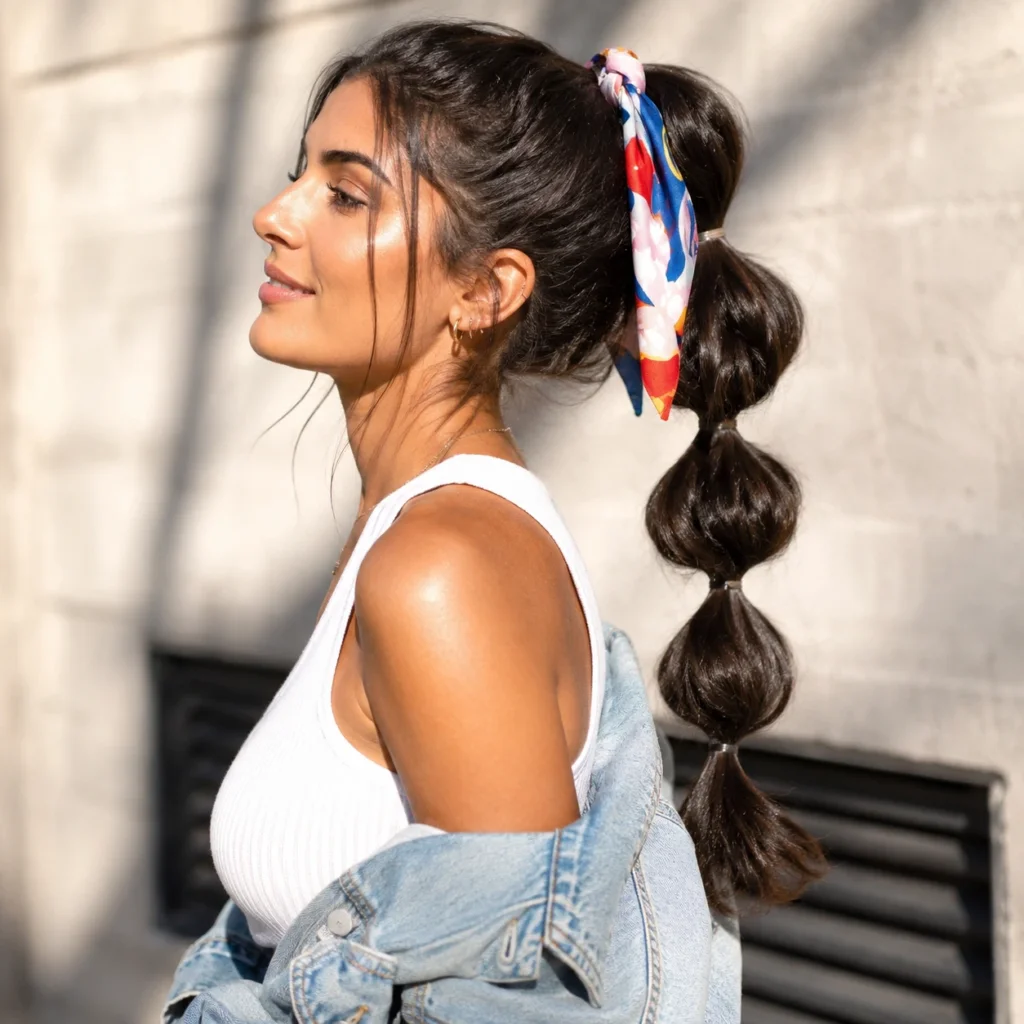 Bandana With Bubble Ponytail