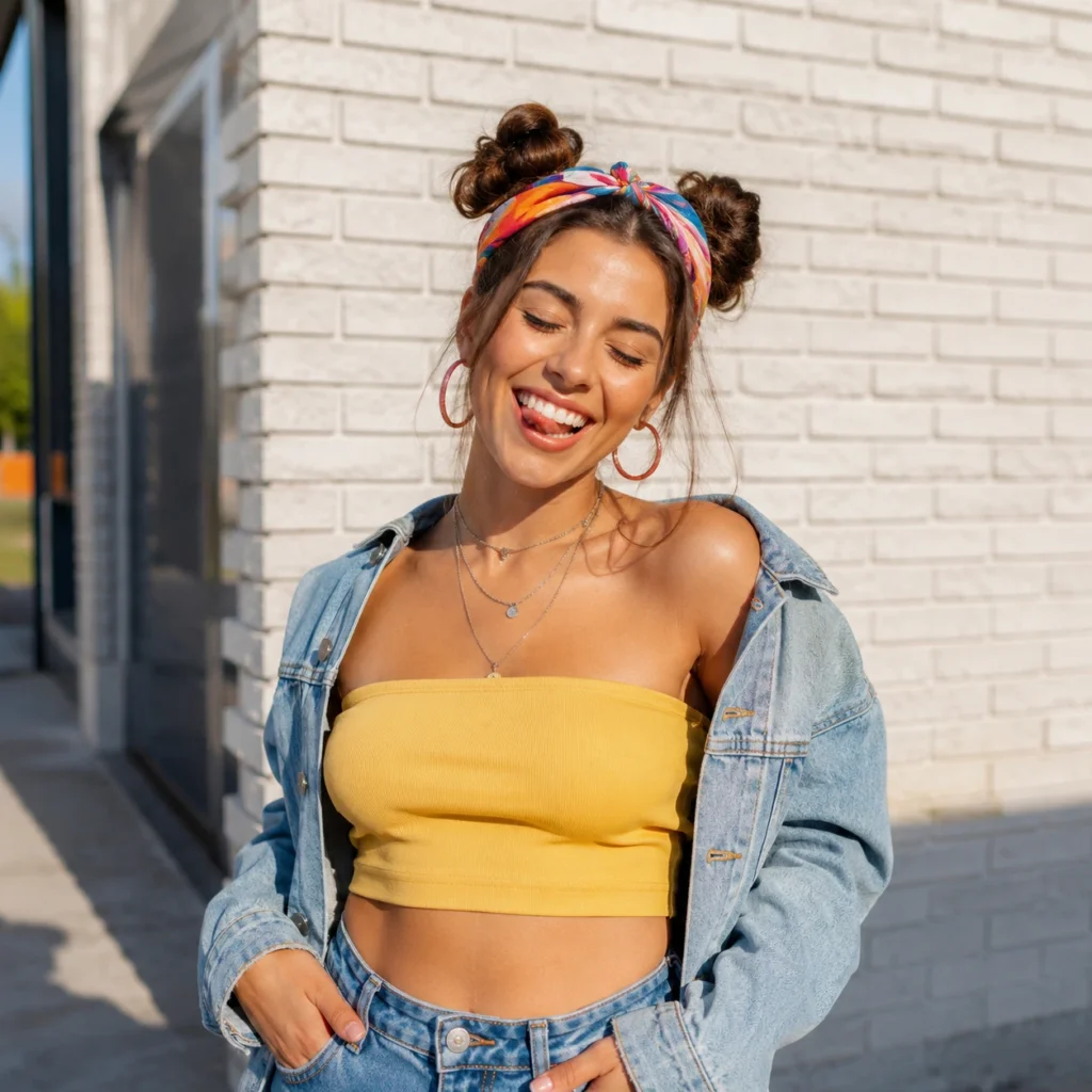 Bandana With Space Buns