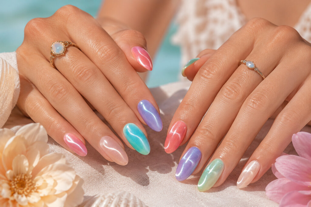 Cat Eye Summer Nails