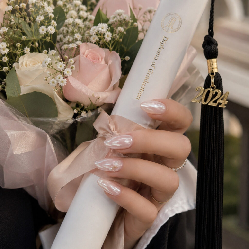 Chrome Graduation Nails