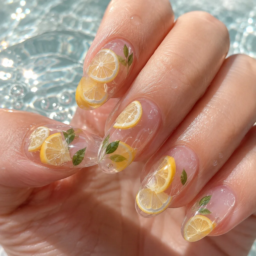 Lemon Slice Nails