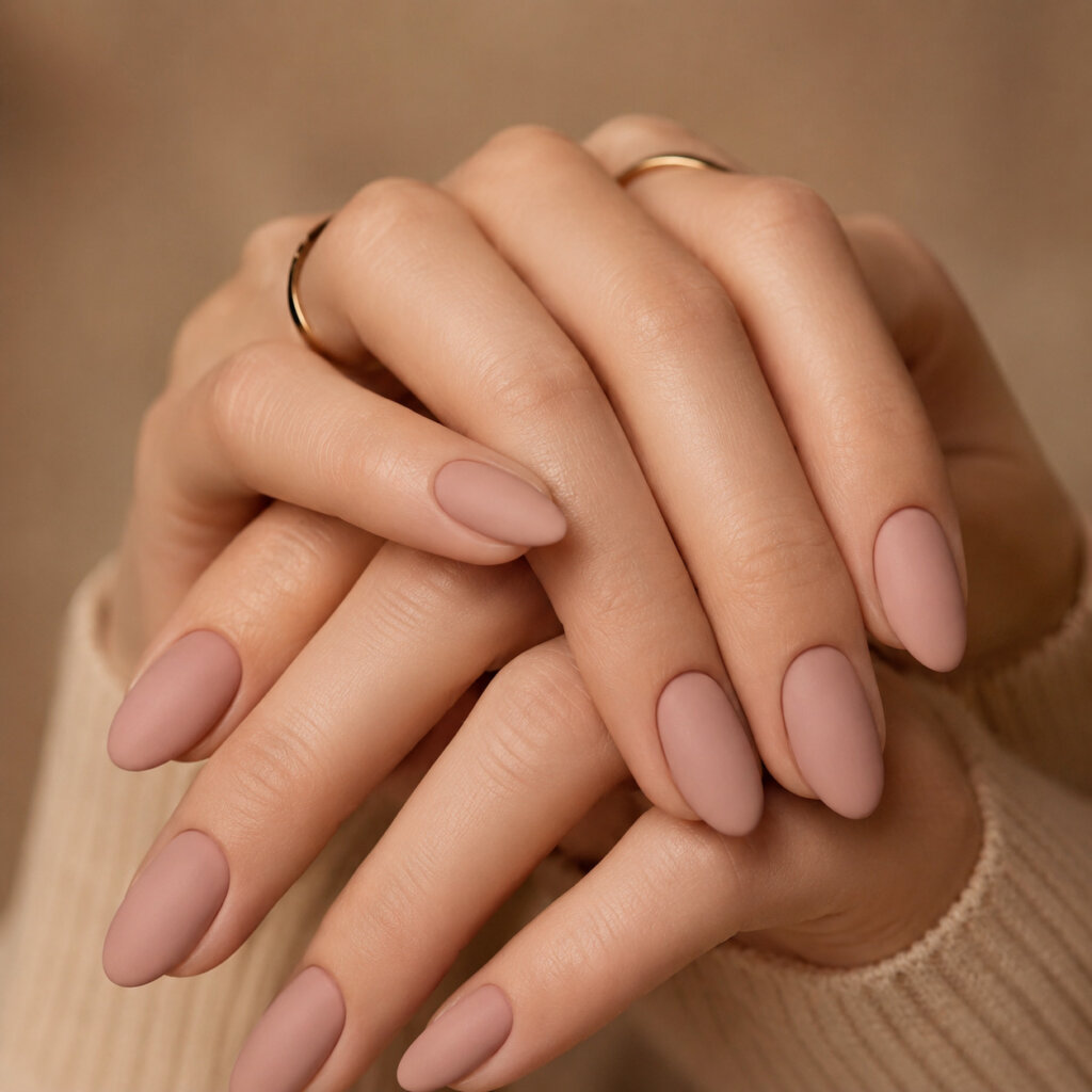 Matte Nude Nails