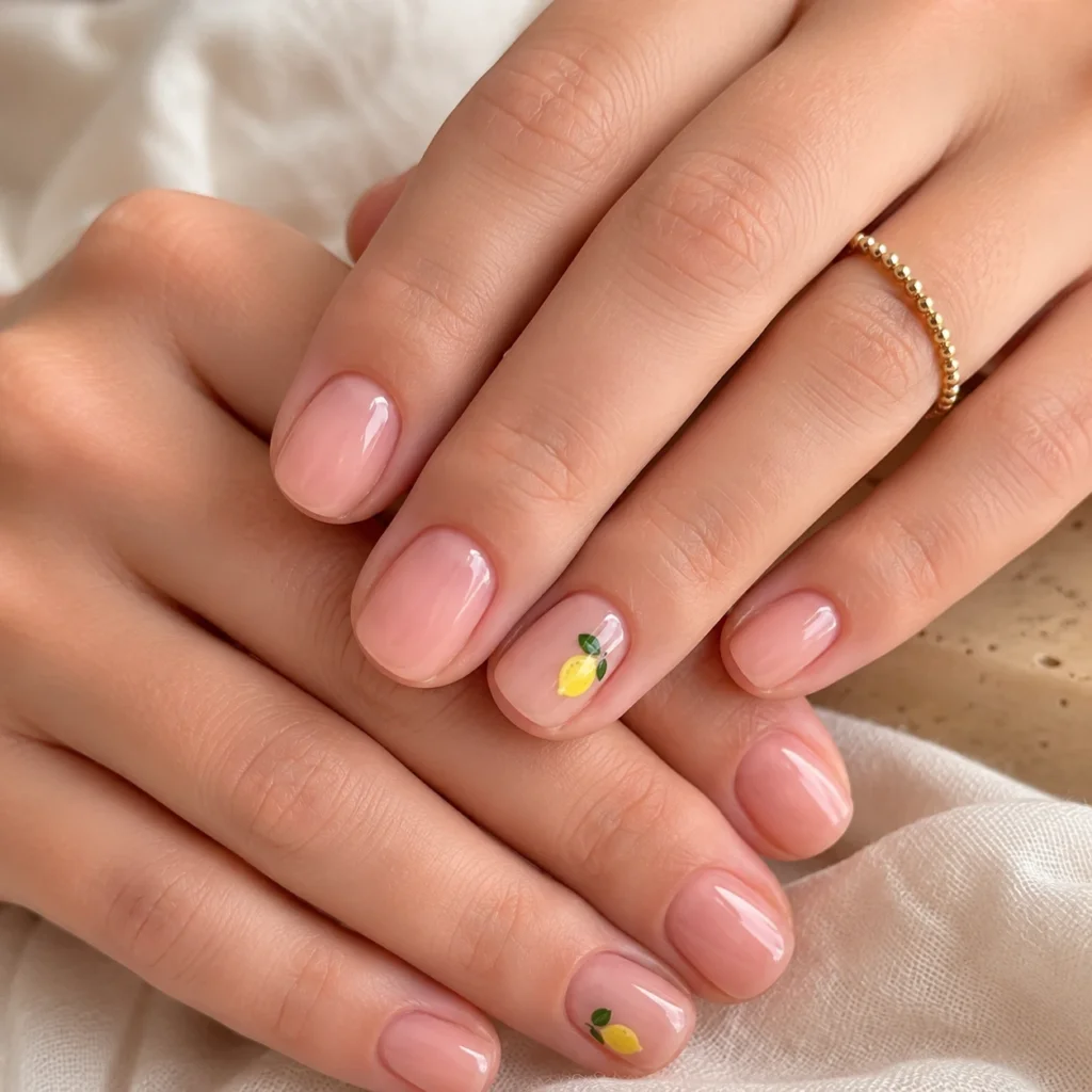 Minimal Lemon Nails