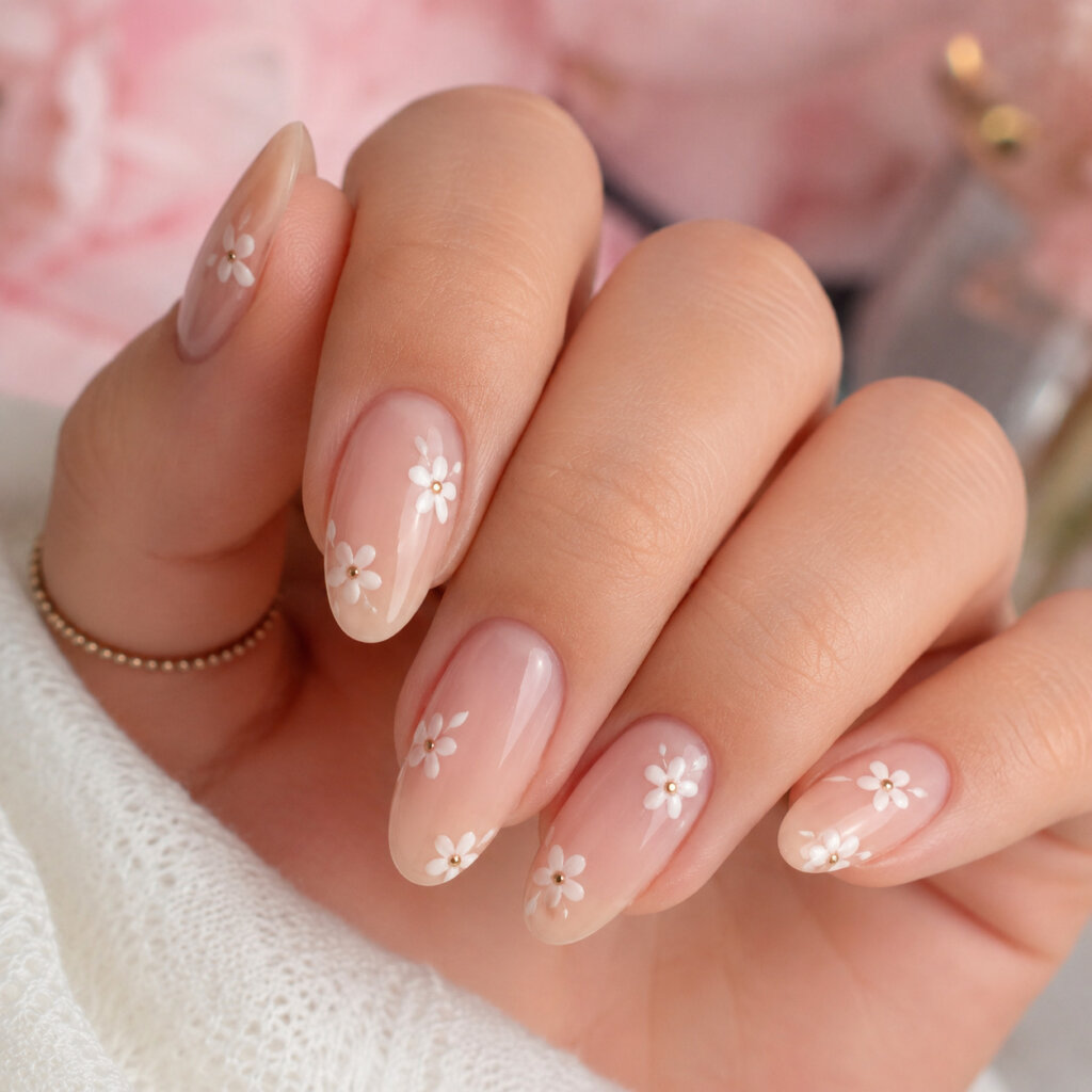 Tiny Flower Nails