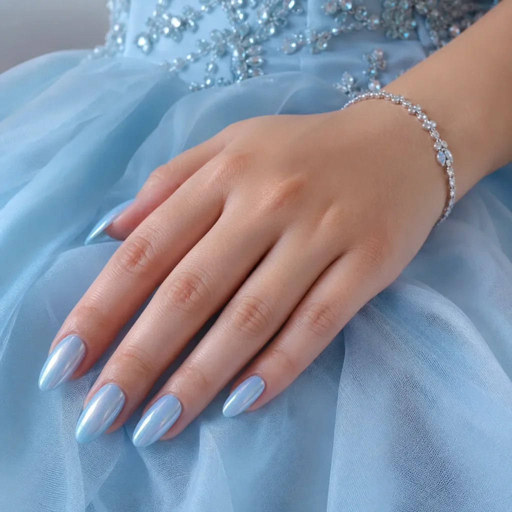 Baby Blue Nails