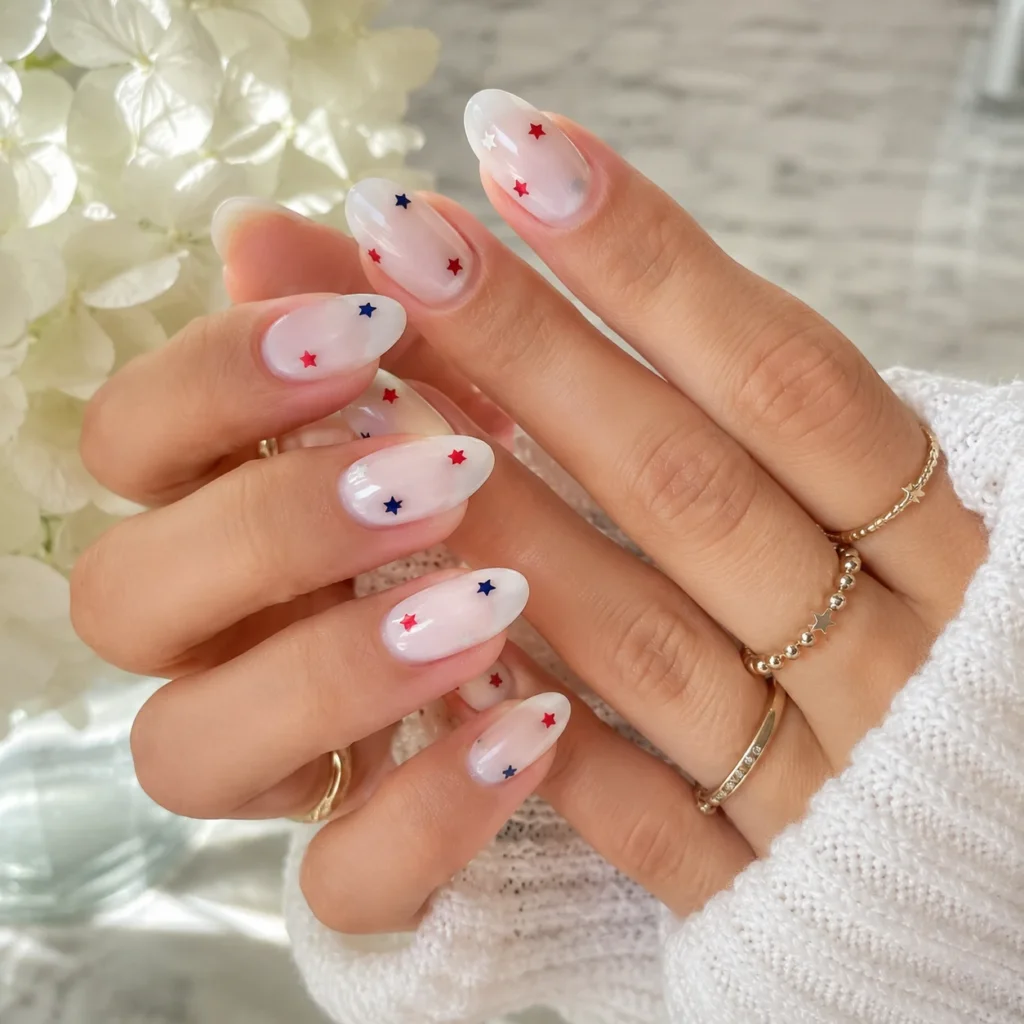 Classy Fourth of July Nails