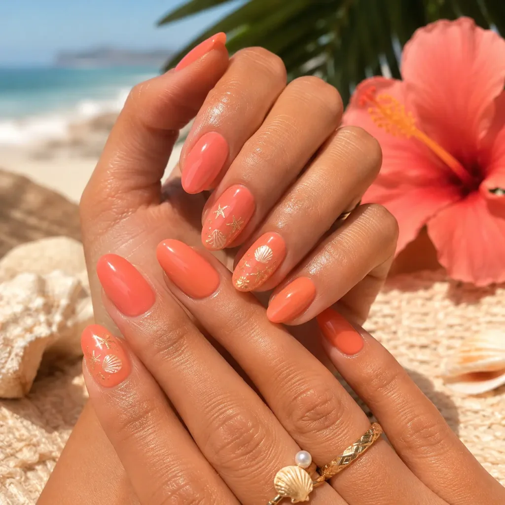 Coral Beach Nails