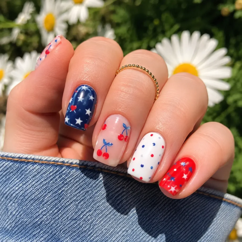 Cute Fourth of July Nails