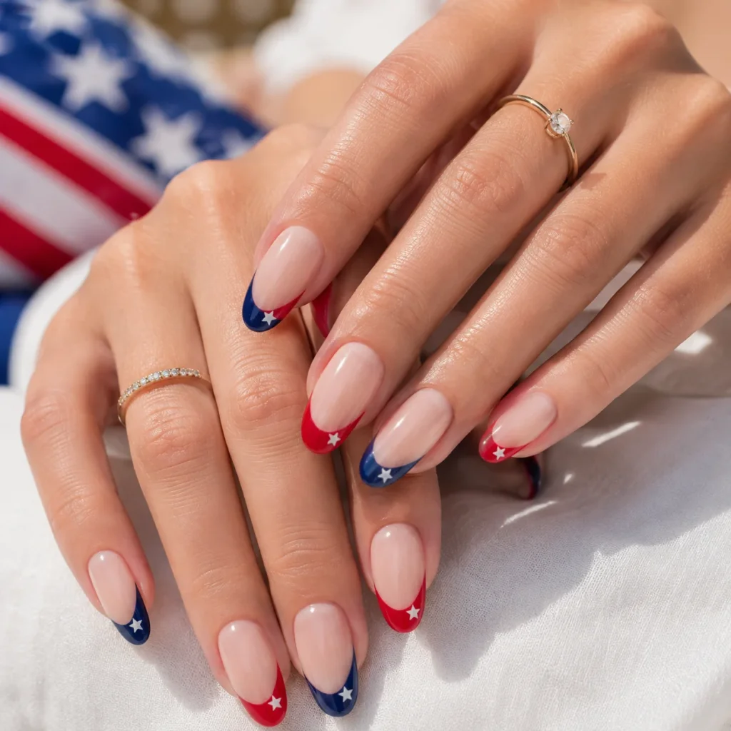 Fourth of July French Tips