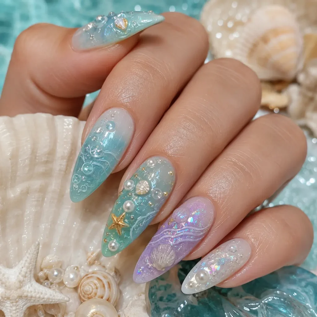 Mermaid Treasure Nails