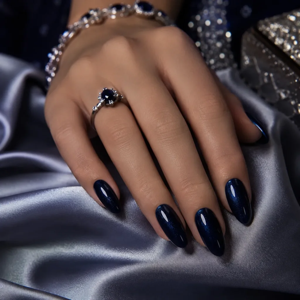Navy Blue Nails