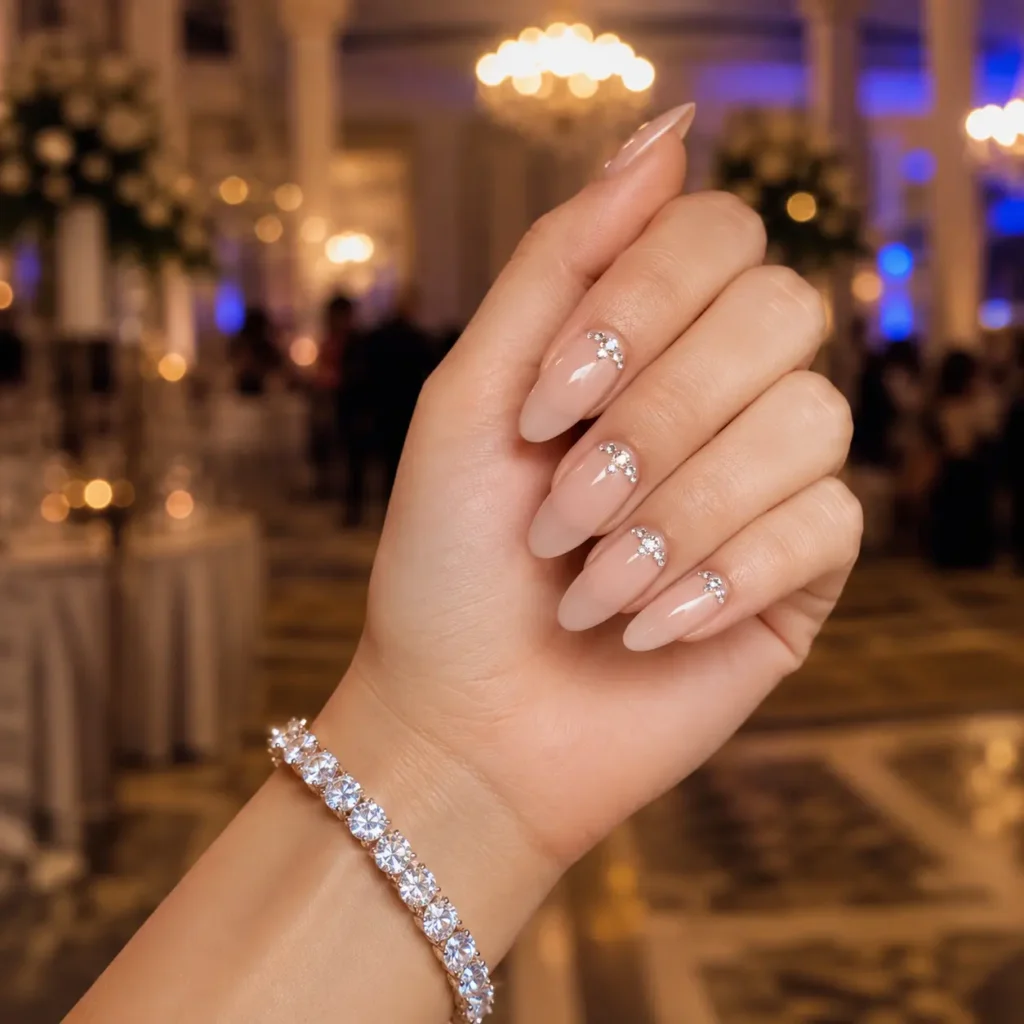 Rhinestone Accent Nails