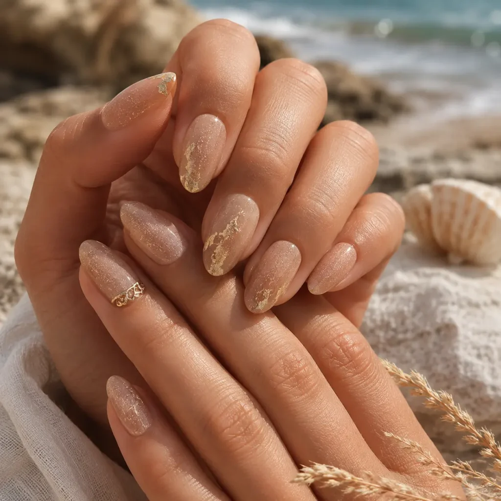 Sandy Nude Nails