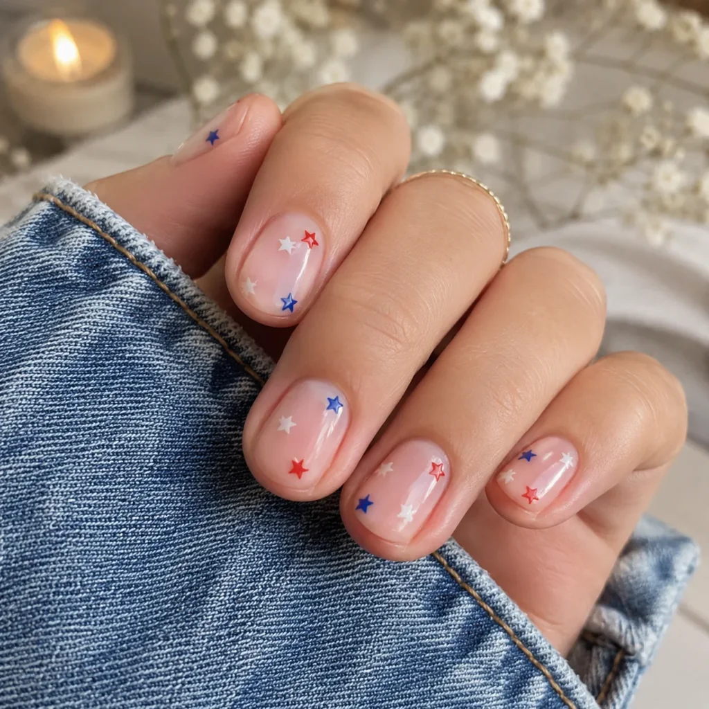 Simple Fourth of July Nails