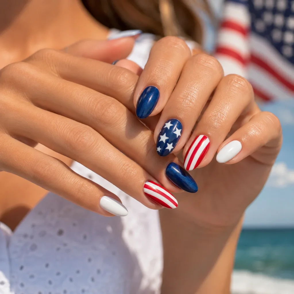 Stars and Stripes Nails