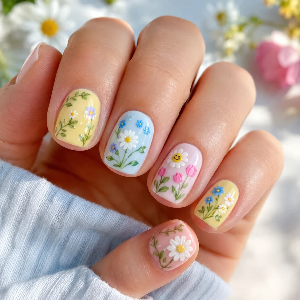 Storybook Flower Nails