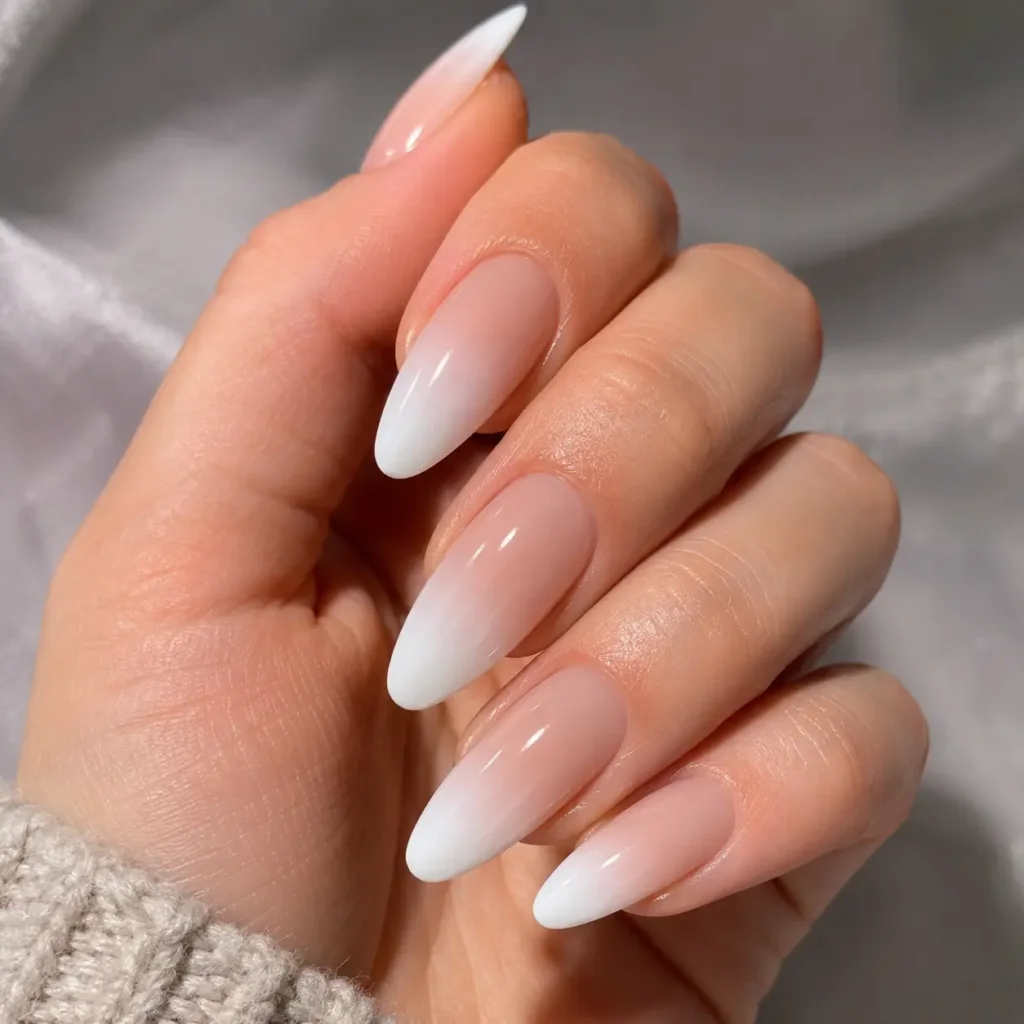 White Ombre Nails