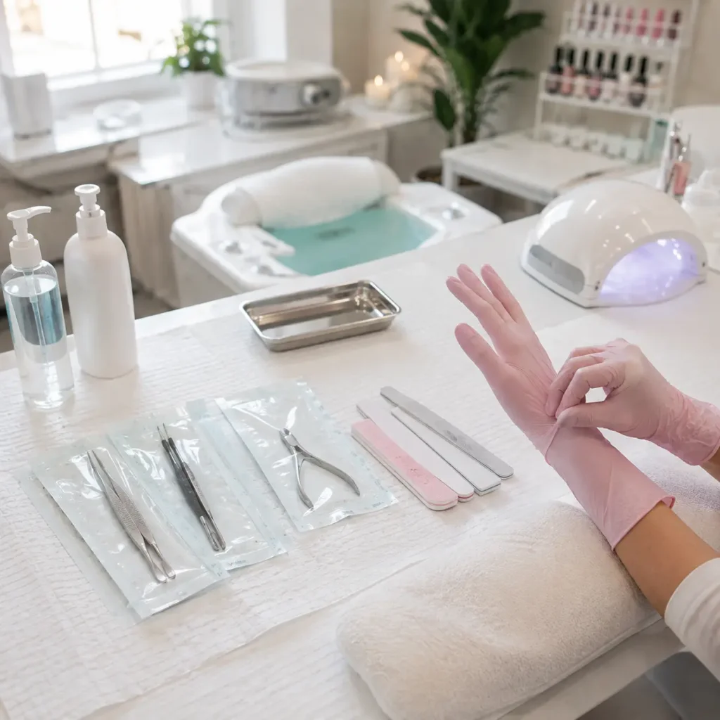 clean and hygienic nail salon during pregnancy