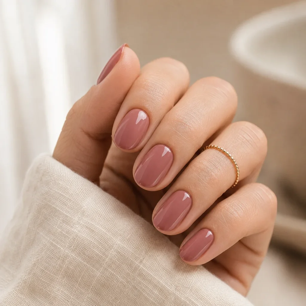 Dusty rose nails, an easy transition from summer pink