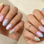 Colorful Pokémon nail art inspiration featuring playful character-themed designs